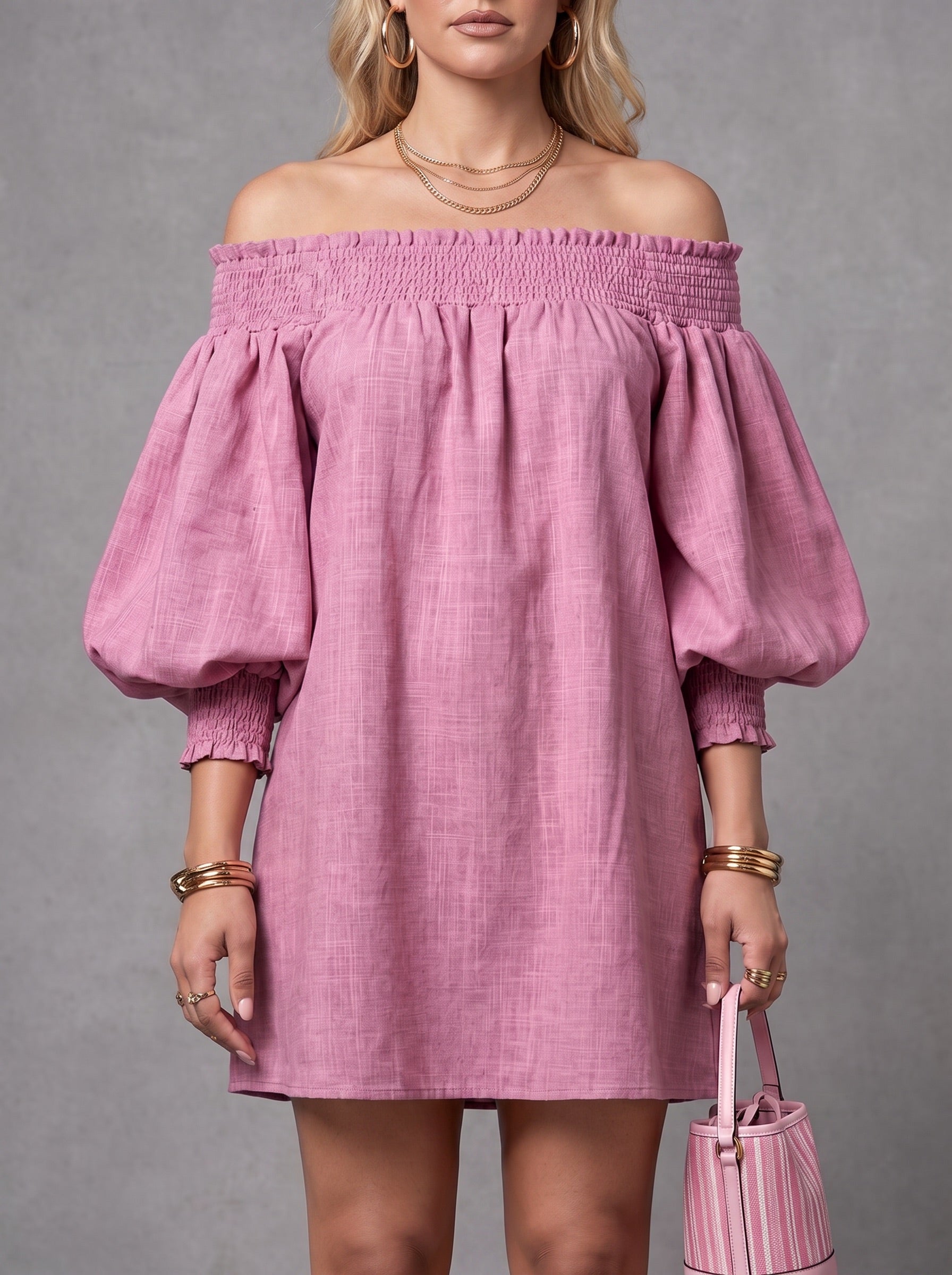 Harper | Mini Puff-Sleeve Dress