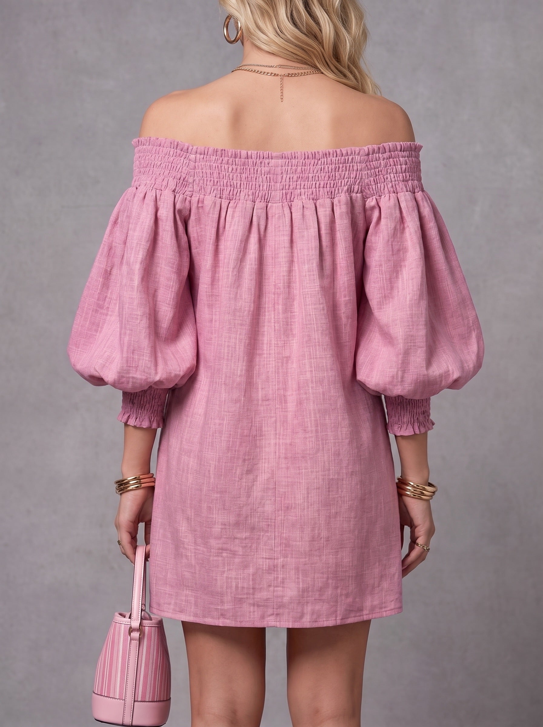 Harper | Mini Puff-Sleeve Dress