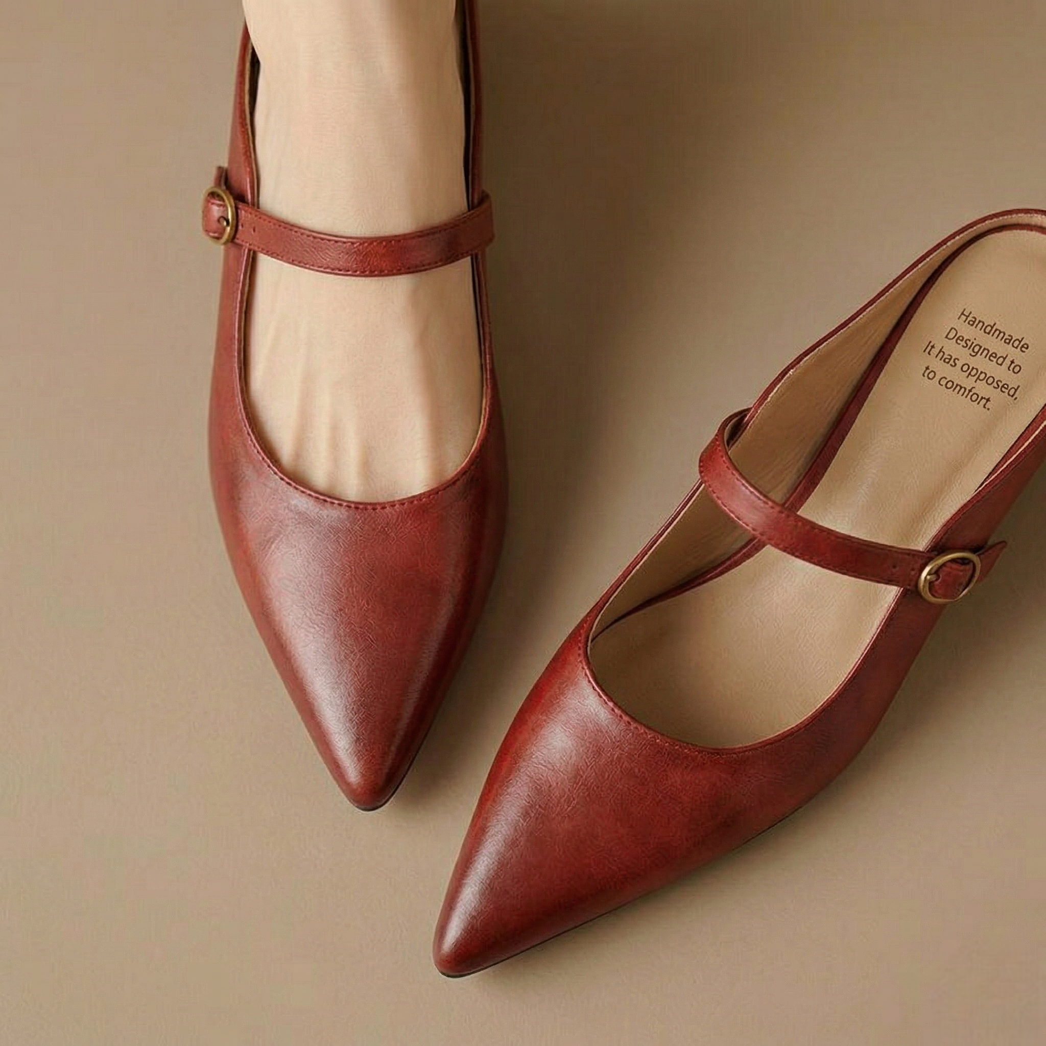 Neok Genuine Leather Mules
