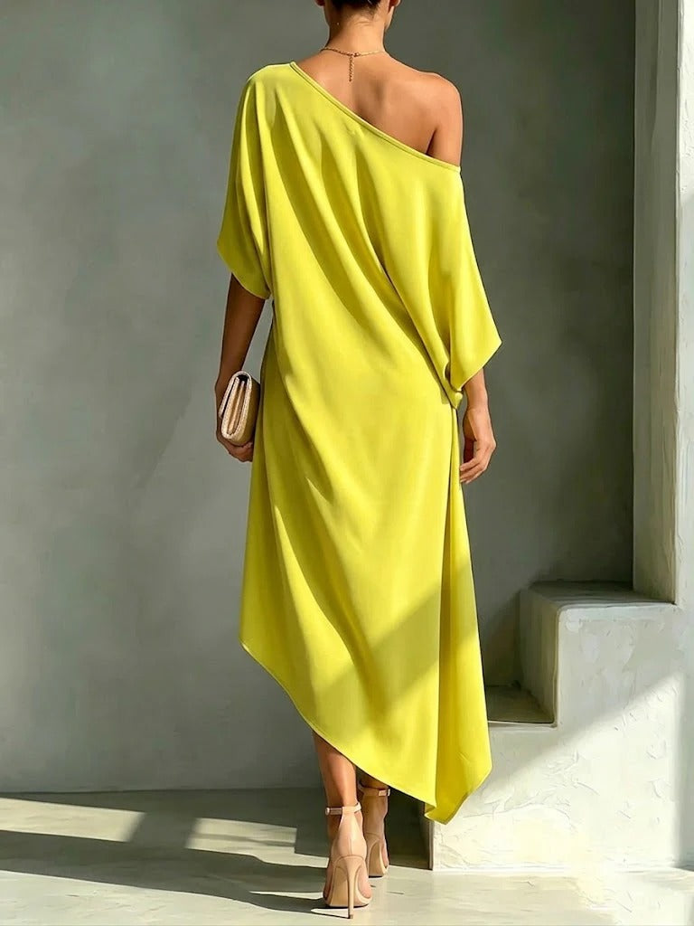 ELVENA™ | Square Neck Midi Dress